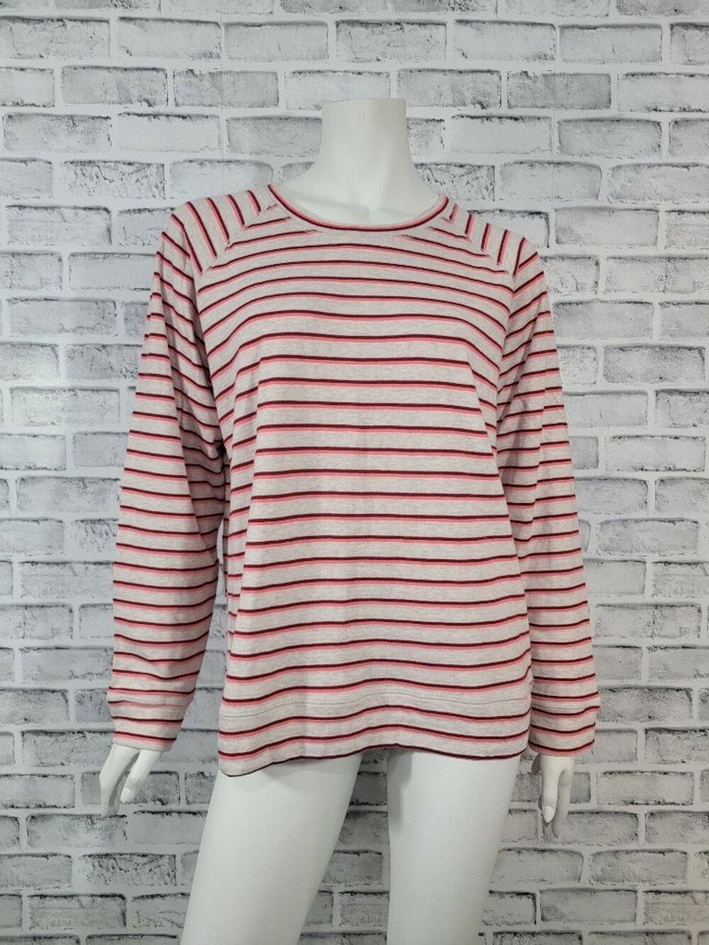 Marine Layer Double Knit Long Sleeve Lightweight Sweatshirt Stripes Size XL